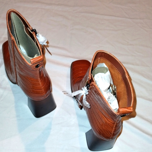 SAM EDELMAN CIRCUS I Sz 11 I Brown Croc Embossed Bootie I NWOB - Picture 6 of 7